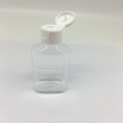 Transparent 60ml Square Pet Bottle with Flip Top Cap