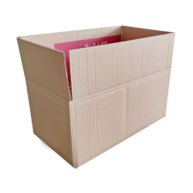 Disposable Recycle Flat Kraft Paper Packaging Shipping Corrugated Carton Box