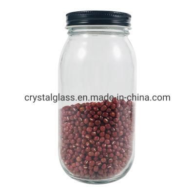 Custom Empty 4oz 8oz Canning Caviar Jam Jar Glass Mason Jar with Lid