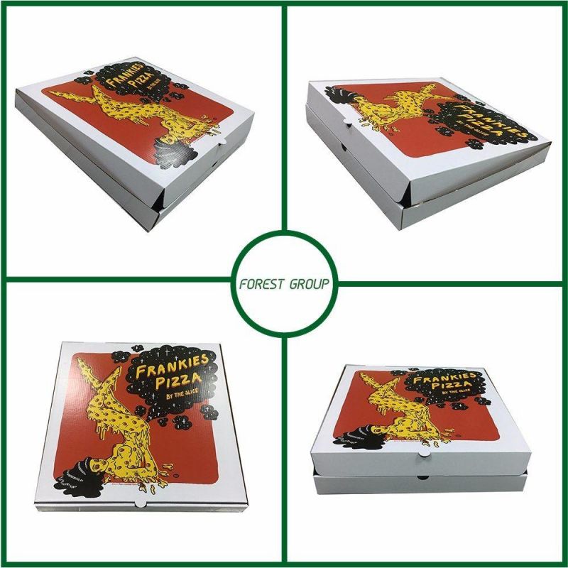 Four Colors Corrugated Pizza Packaging Box (FP8039115)