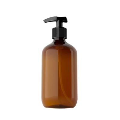 Luxury High Quality 300ml Pet Round Shoulder Shampoo Lotion Plastic Bottle for Cosmetic Set