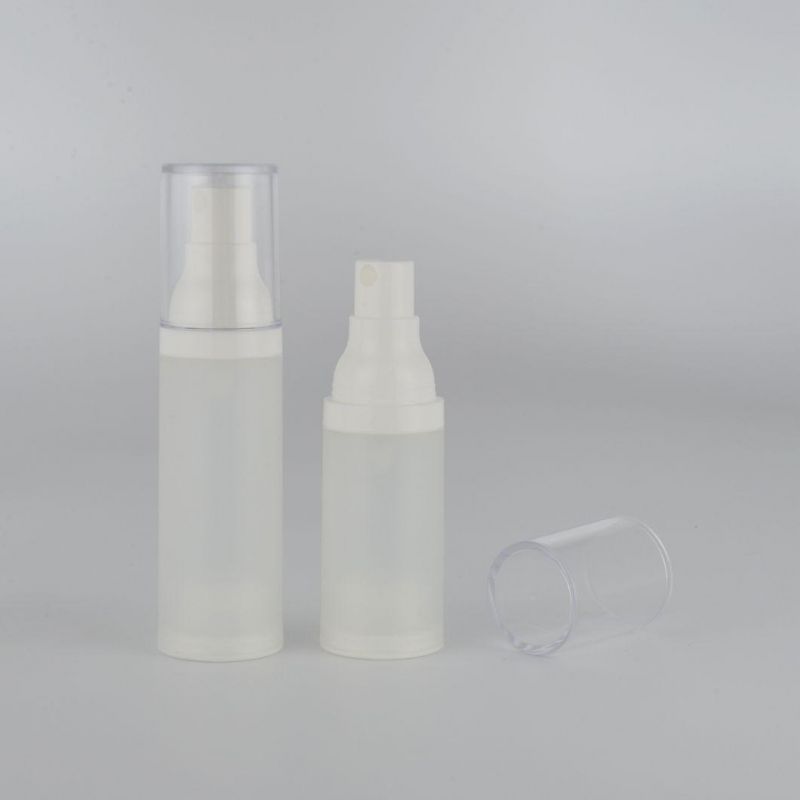 White in Stock 15ml 30ml 50ml Atomizer White Head Mist Airless Spray Bottle Packaging Cosmetic Airless Pump Bottle