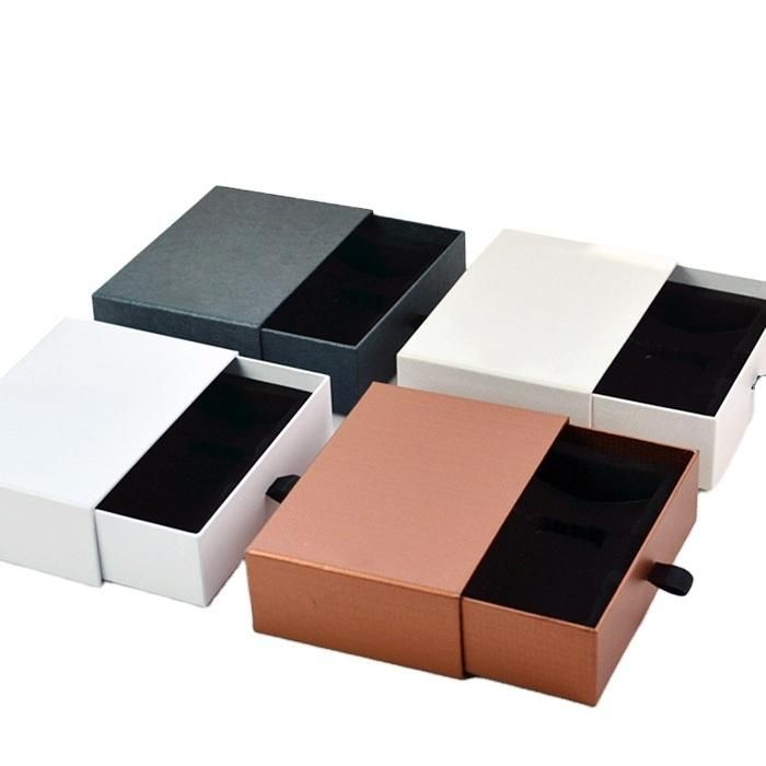 Customized Drawer with Ribbon Cardboard Cosmetic Package Print Logo Paper Cardboard Packaging