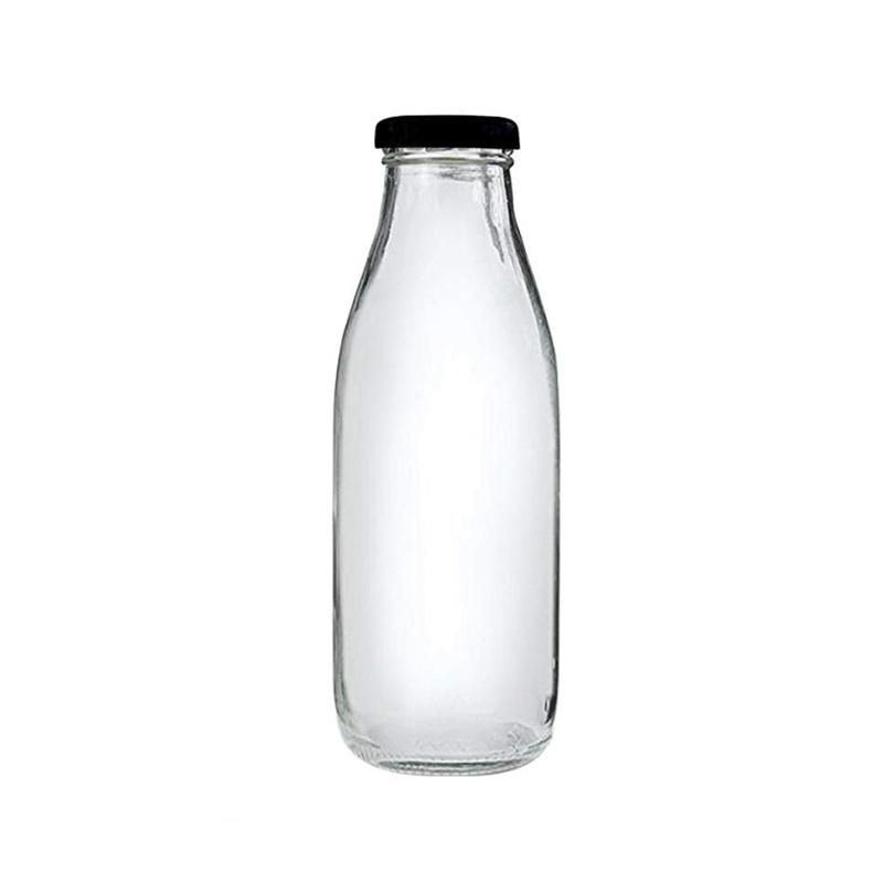 Transparent Empty Fresh Dariy 1000ml 1L Milk Glass Bottle
