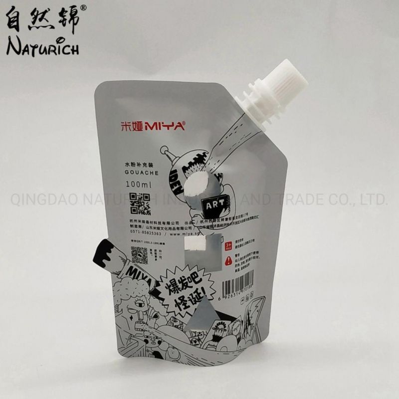 Customized Printing Liquid Packaging Spout Bag for Milk