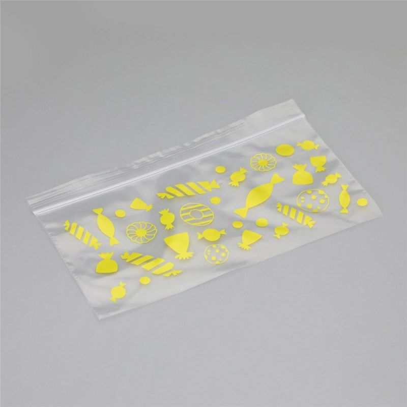 LDPE Clear Printed 8 Inch Plastic Zip Lock Bag