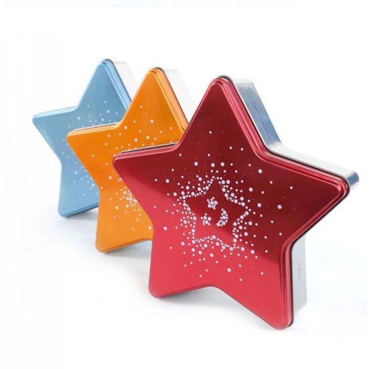 Hot Sale Star Shaped Chocolate Tin Box, Candy Tin Can