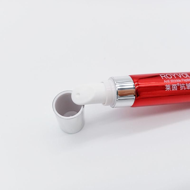 Cosmetic Soft Tube Red Plastic Squeeze Tube with Massage Applicator