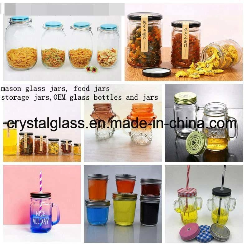 45ml 100ml 180ml 380ml 480ml Flat Drum Spice Sugar Glass Jar Container