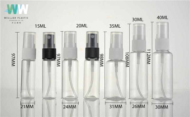 30ml Plastic Pet Empty Bottle with Fine Mist Sprayer