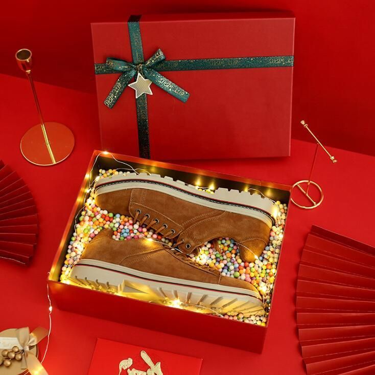 Customized Whosale Luxury Holiday Gift Packaging Cardboard Box Handmade Christmas Gift Box