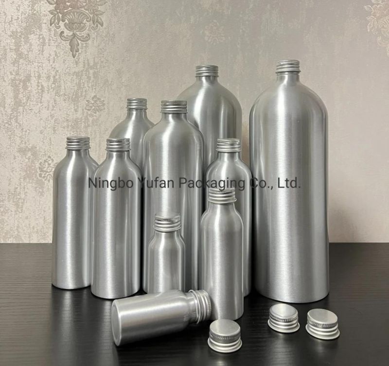 Recycled Cosmetic Metal Packing Factory Lotion Pump Aluminum Shampoo Bottle