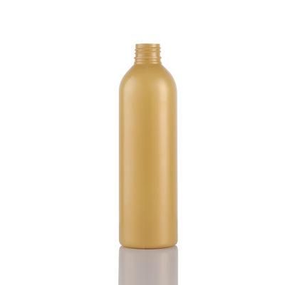 270ml White Cosmetics Pet Round Bullet Gold Pump Bottle (ZY01-B032)