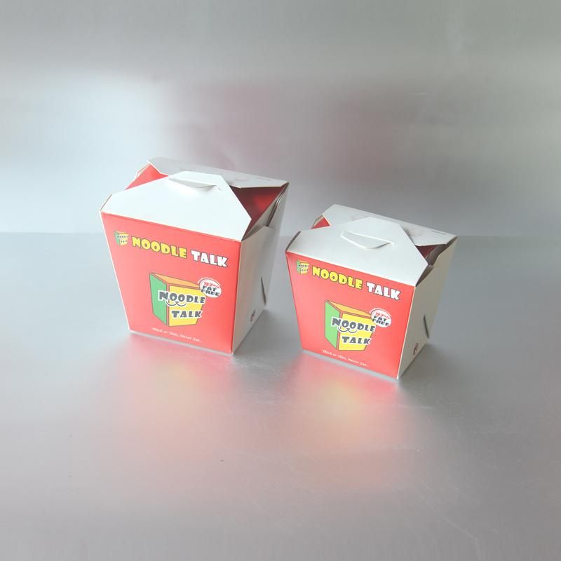 Paper Food Pail 16oz 26oz 32oz White Square Noodle Box