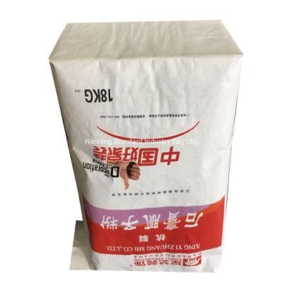 20kg 25kg Recycling Kraft Paper Bag Internal Valve Bags for Cement Mortar