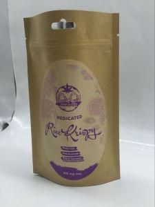 Kraft Paper Bag with Zipper Heat Seal and Euro Hole