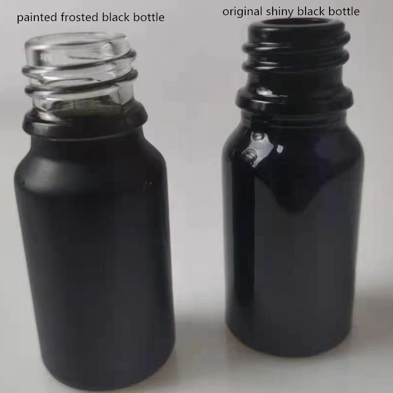 5ml 10ml 15ml 20ml 30ml 50ml 100ml Round Shoulder Black Glass Empty Essential Oil Bottle, High Grade Glass Empty Liquid Dropper Bottle