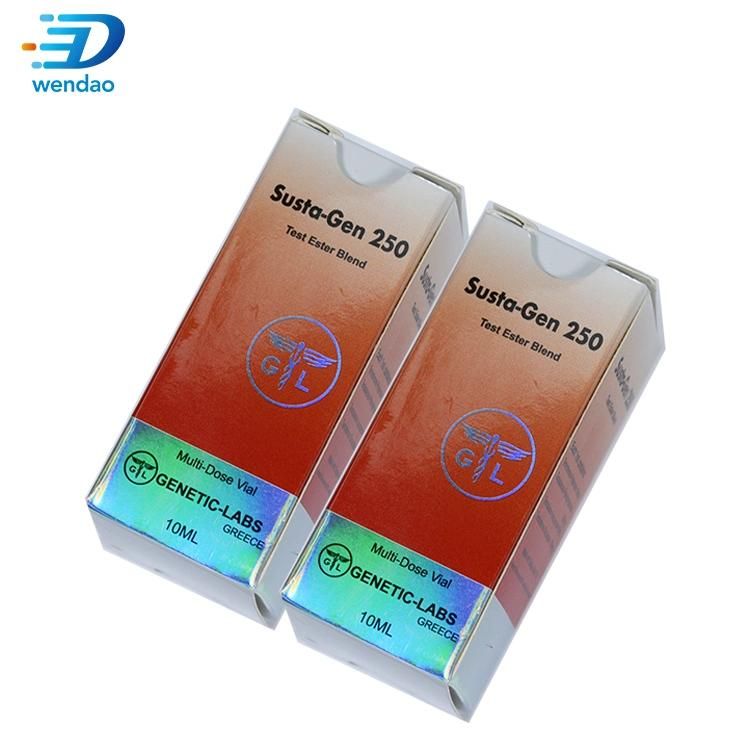 Laser Material Cardboard Custom Printing 10ml Vial Package Folded Small Packing Paper Box