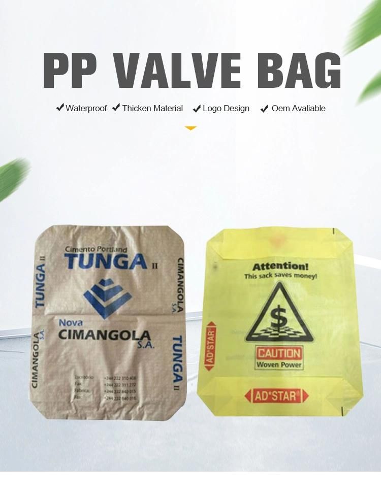 Laminated Woven PP Valve Bag Ad Star PP Bags for Cement Sand PVC Granular