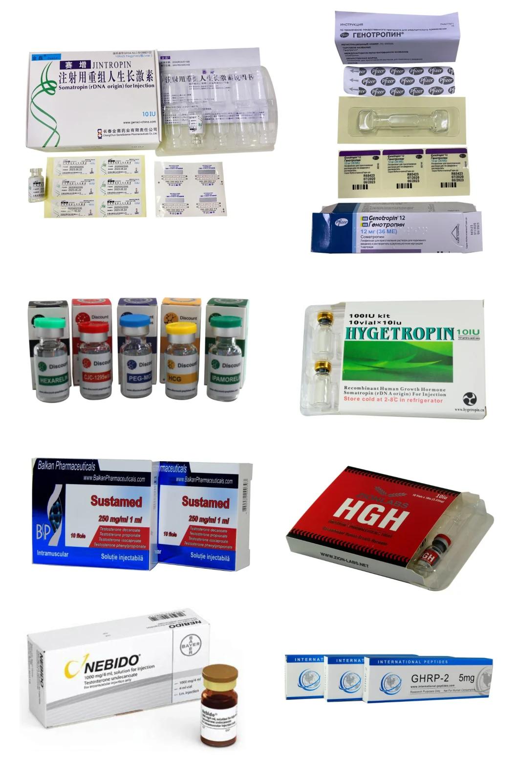 Custom Waterproof Stamping Foil Somatropina HGH 2ml/10ml/5ml Steroids Injection Packaging Box
