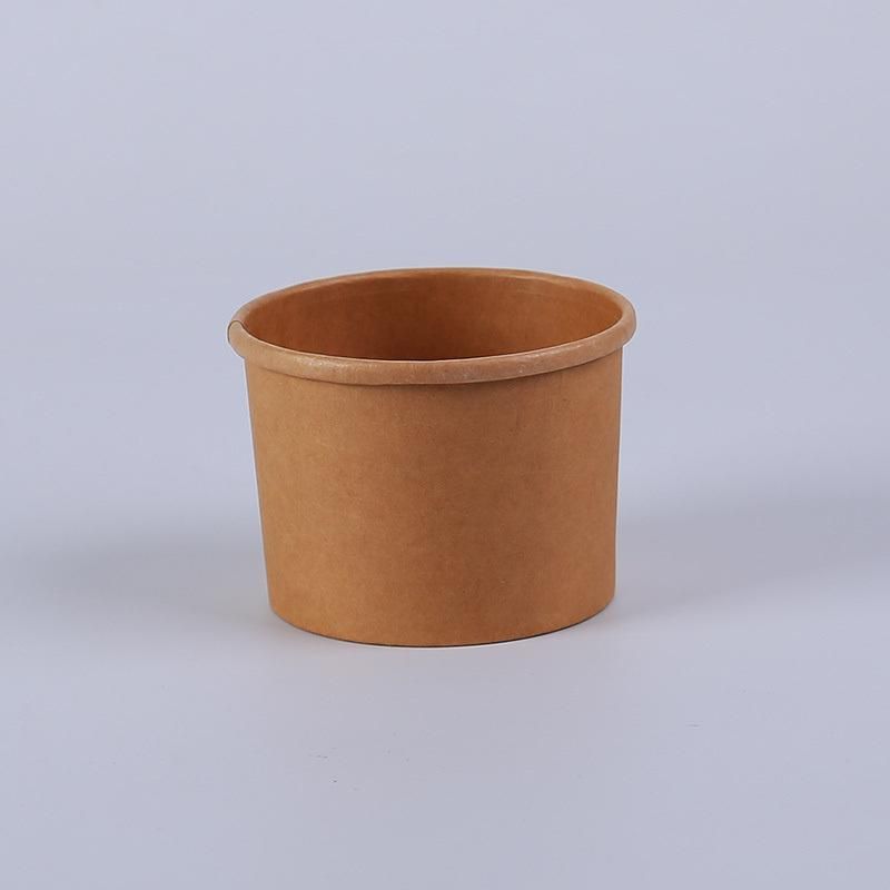 500ml/750ml Brown Kraft Salad Paper Bowl Take Away Food Container Without Lid and Logo