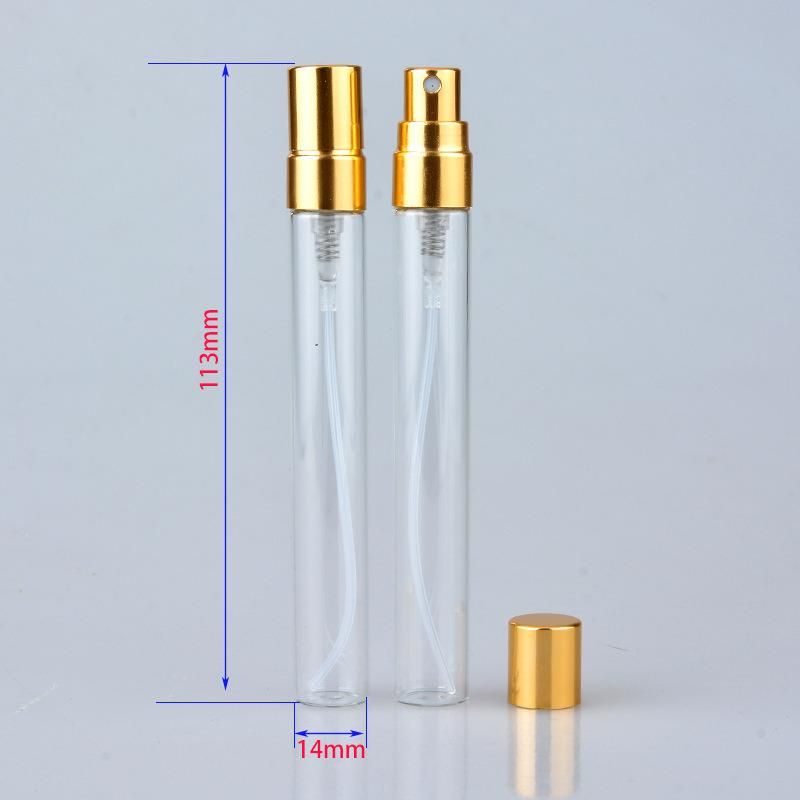 Wholesale Mini Empty Glass Spray Bottle Clear Refillable 10ml Perfume Bottle with Atomizer