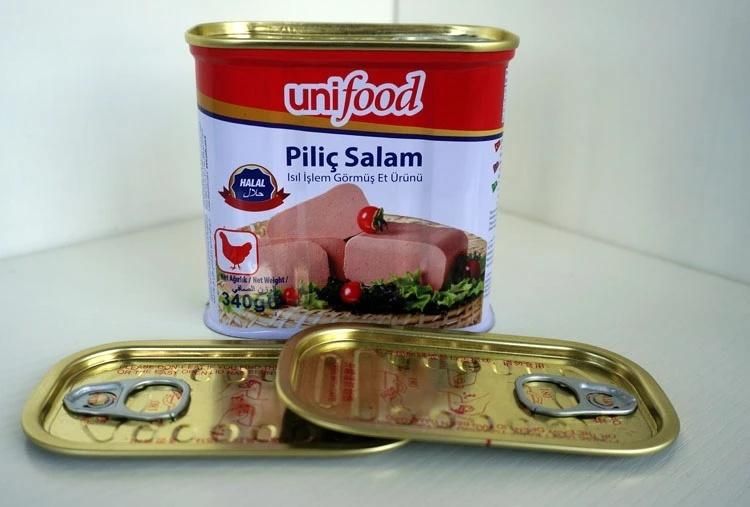 340g Pork Luncheon Meat Square Tin Can Manufacturer