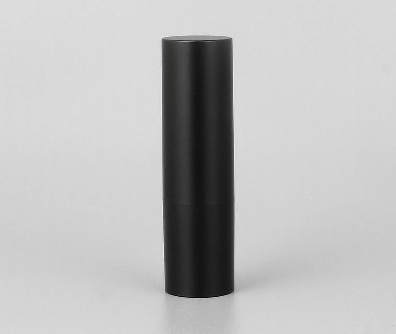 Custom Logo Matte Round Black Lipstick Tubes Luxury Empty Lip Balm Container