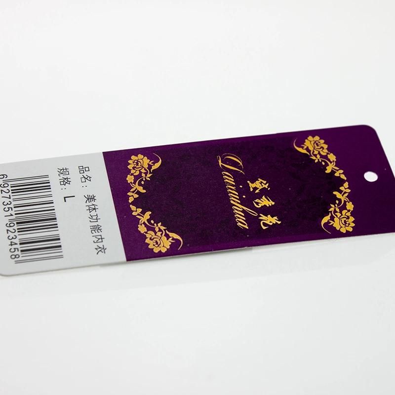 Custom Craft Fashion Design Printed Paper Jewellery Hangtag