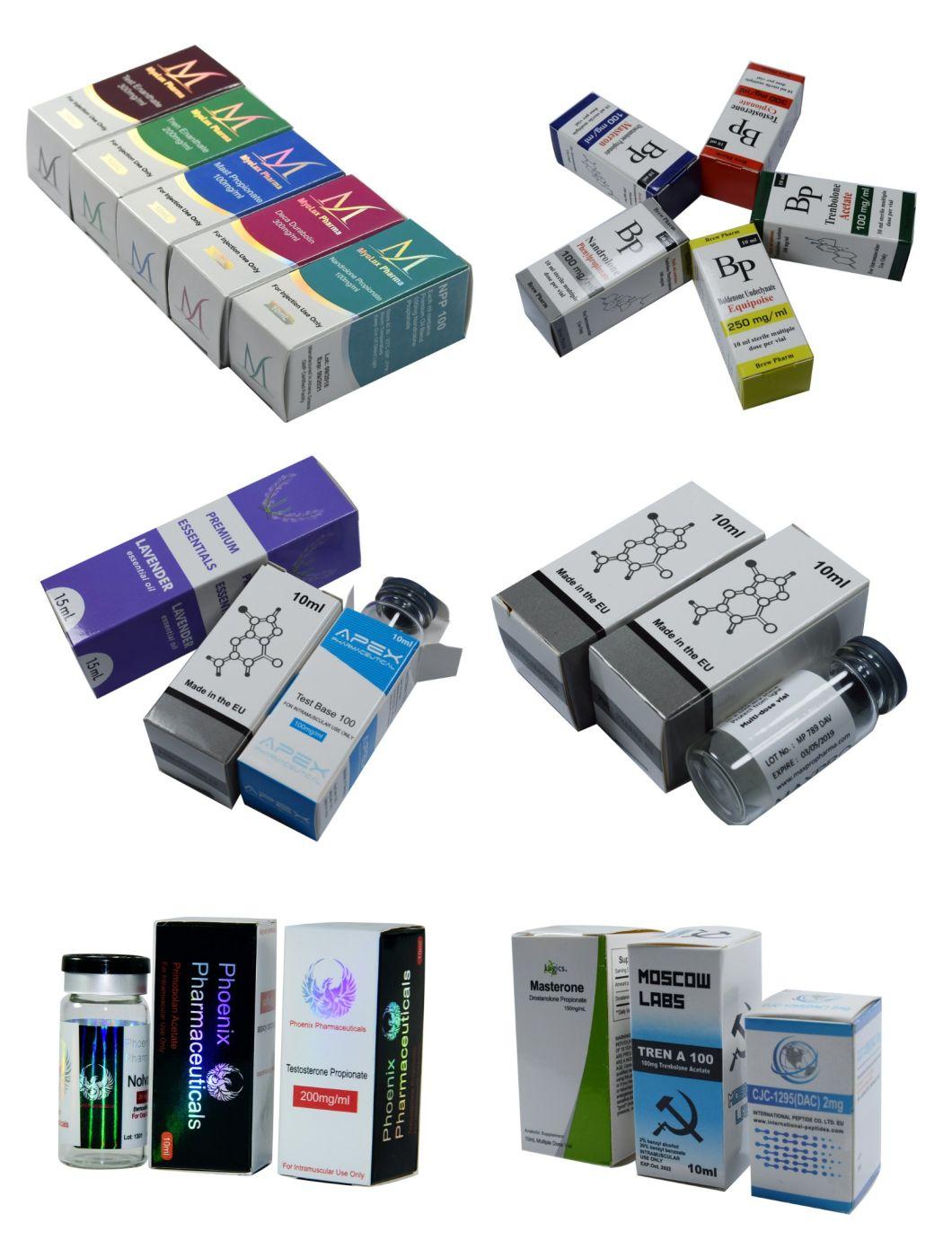Customized 10ml Anabolic Injection Vial Box Packaging Holographic Laser Paper Boxes for 10ml Vial