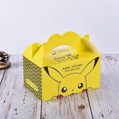 Customized Hamburger Box Pie Box Snack Burger Food Package Packing Box for Food Paper Boxes for Fast Food Kraft Noodle Box