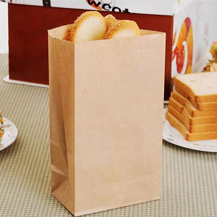 Food Packaging Fashion Brown White Kraft Paper Bags