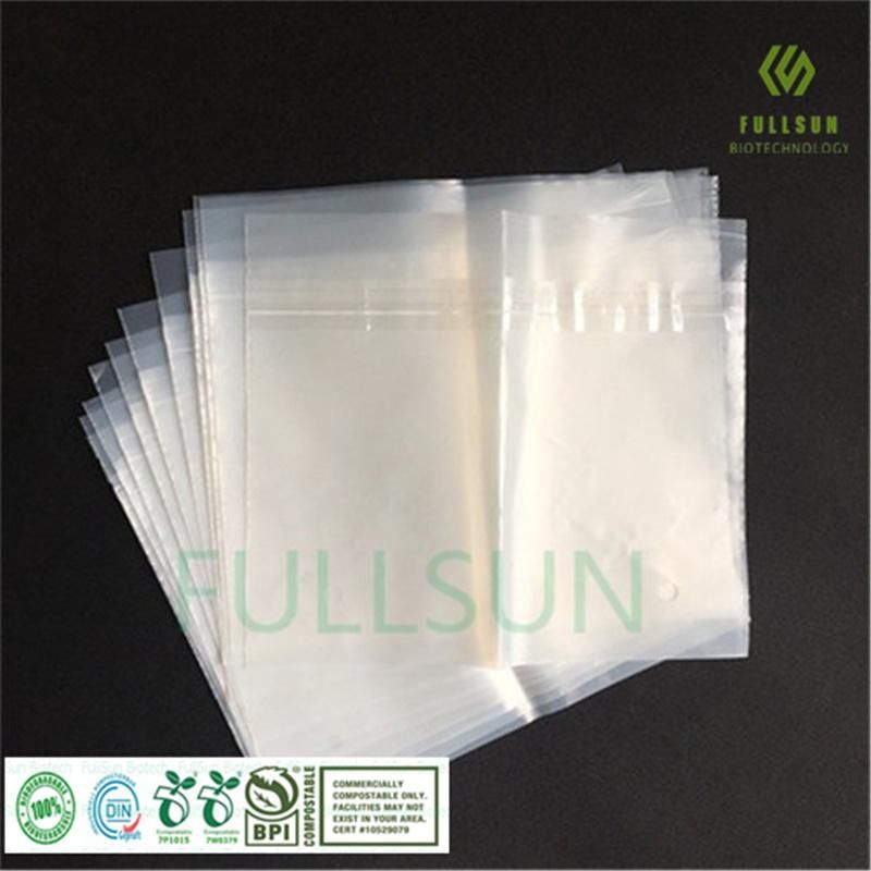 100% Biodegradable Clothing Apparel Packaging Bag Compostable Custom Printed Glue Strip Plastic Bag