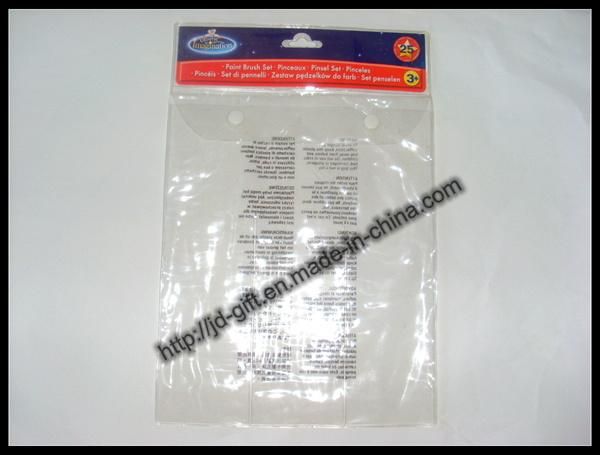 Plastic PVC Pouches with Cardboard Header