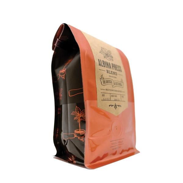 Vivid Printing Resealable Flat Bottom Noddles Kraft Paper Pouch