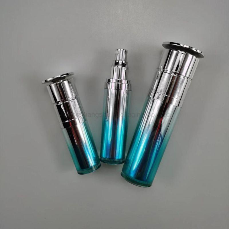 Luxury High End Square Airless Bottle Golden Shoulder Vacuum Bottle