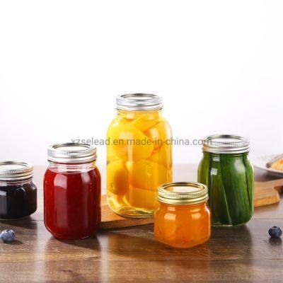 Mason Jars for Food Storage with Silver Metal Lids