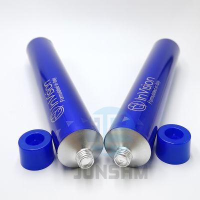 Hair Colorant Dye Cream Tube Aluminium Collapsible Packing Container with Golden/Beige Coating