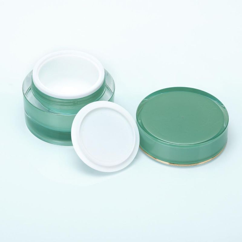 30g Green Acrylic Cream Jar for Skin Care