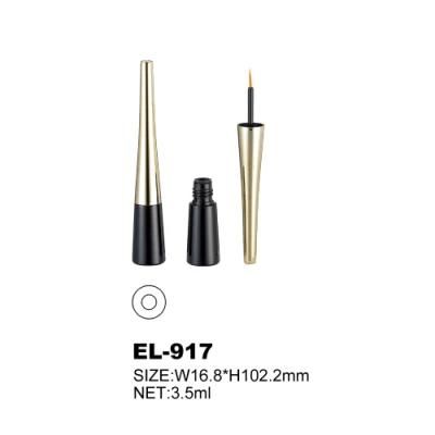 Matte Gold Black Packaging Slim Empty Liquid Eyeliner Tube Container