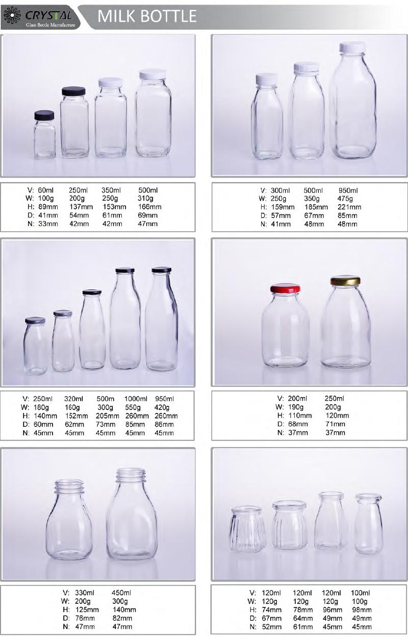 300ml Cold Drink Milk Coffee and Beverage Glass Bottle with Tinplate Cap