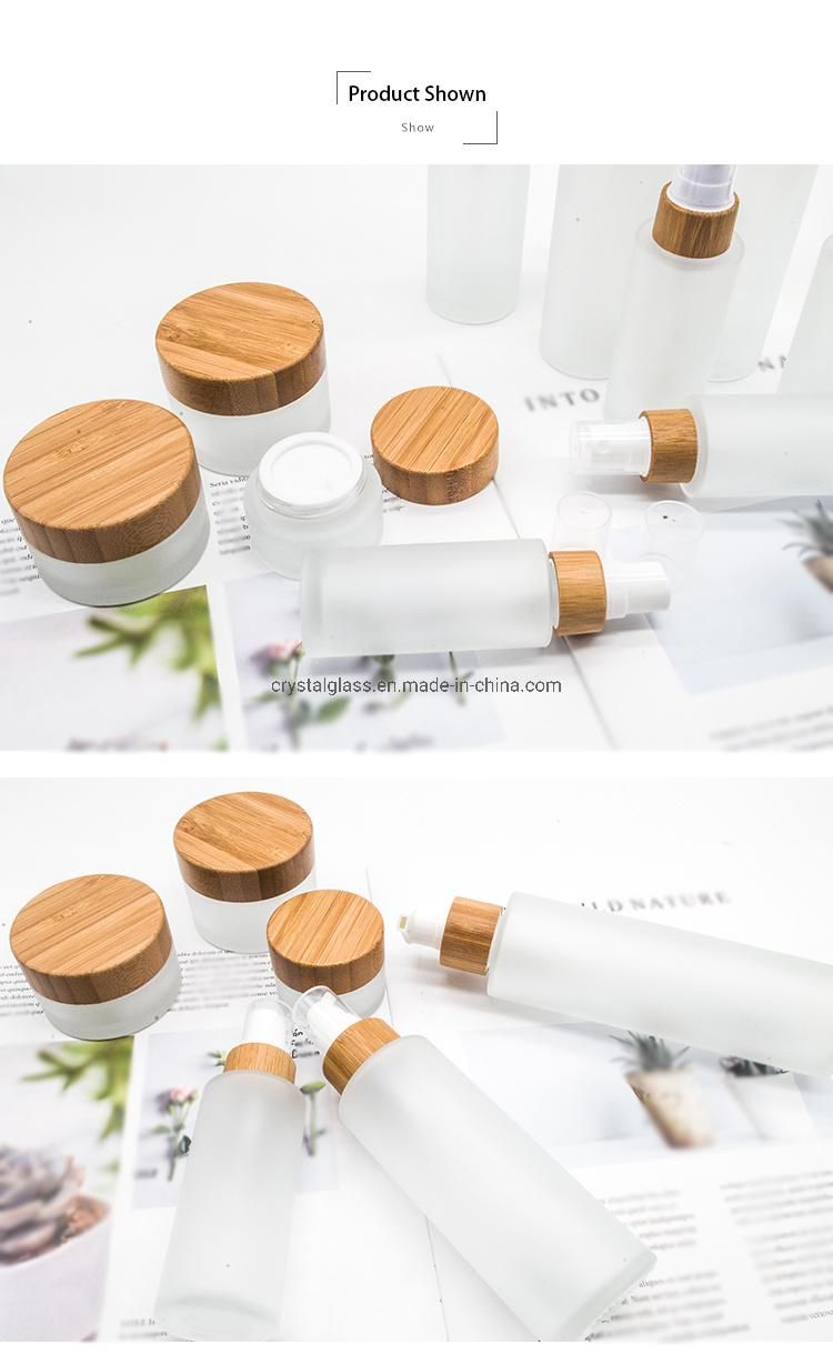 Hand Lotion and Face Lotion Bottle with Bamboo Cover