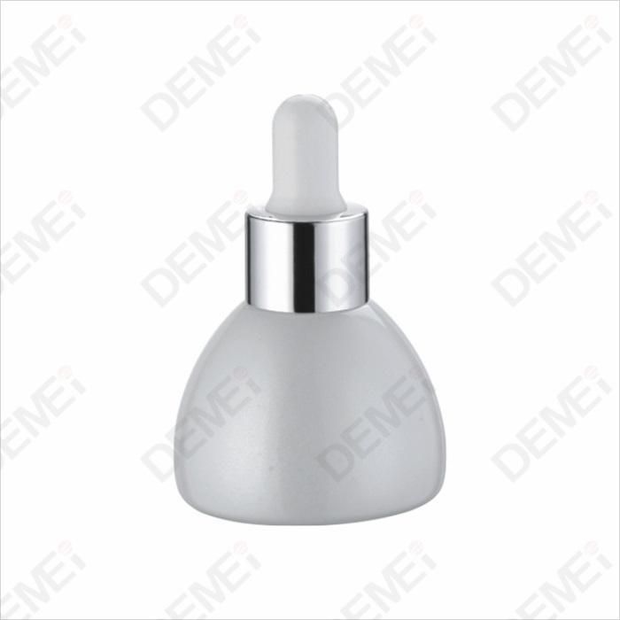 10ml 20ml 30ml Cosmetic Packaging Coating Green and White Special Shape Pagoda Glass Dropper Bottles with Gold Ruber Pipette Dropper Cap