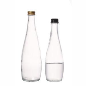 High Quality 330ml 500ml Screw Top Clear Customize Glass Bottles with Lids Factory