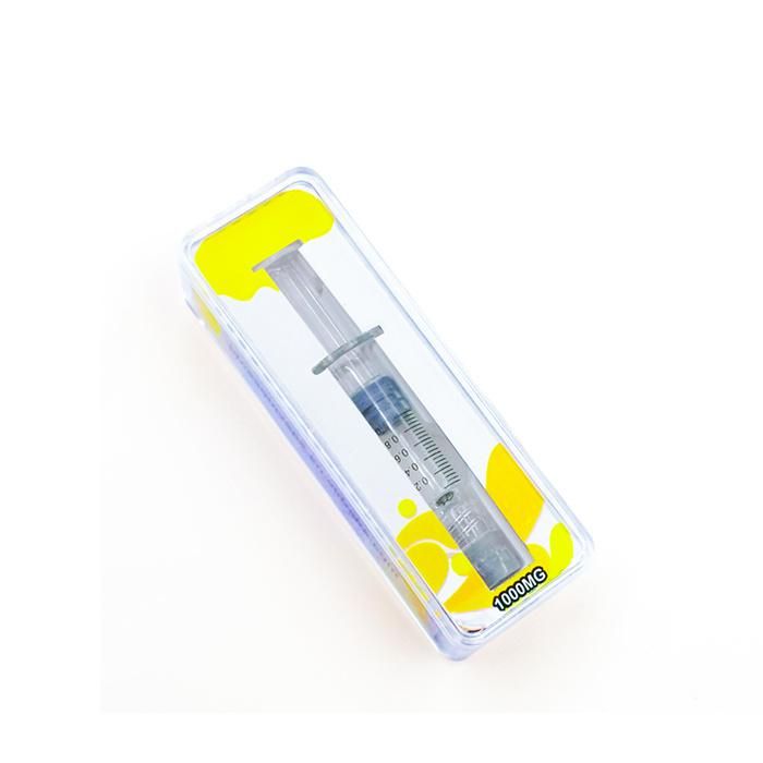 Custom Clear Plastic Glass Syringe Vape Cartridge Packaging PC Case