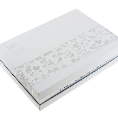 Custom White Gold Stamp Logo Paperboard Gift Packing Box