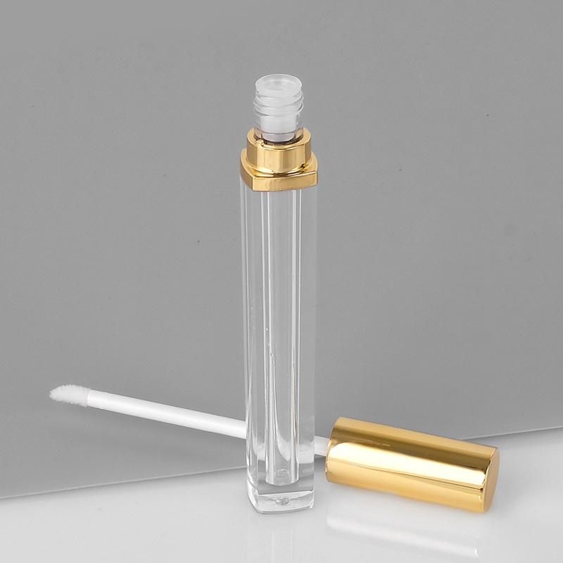 Empty Lipgloss Bottle Golden Clear Acrylic Cosmetic Lipstick Tube Lip Gloss Tubes