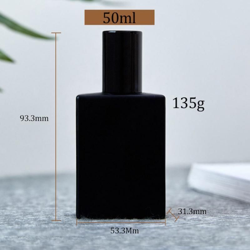 High Quality Custom Logo Black White Perfume Bottle 50 Ml 30ml Glass Refillable Spray Perfume Bottles Fragrance Bottle