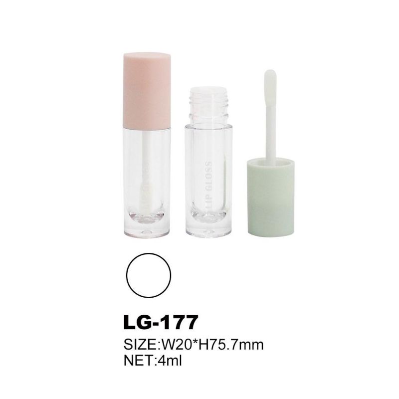 4ml Round Thickened Lip Gloss Tube Custom Lipgloss Tube with Big Brush for Lip Cosmetic Packaging