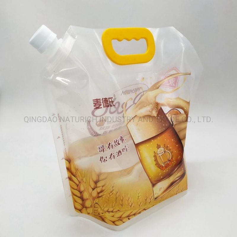 Customized 1L 2L 3L 5L 10L Beer Spout Bag Doypack